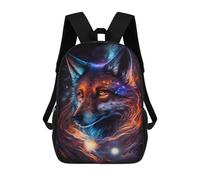 sinyumoney Sac À Dos Imprimé En 3D Pour Enfants 17inch Cosmic Wolf Portrait-52 Sac De Voyage Léger Et Tendance Pour L'école Et Les Voyages Des Écoliers