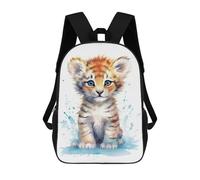 sinyumoney Sac À Dos Imprimé En 3D Pour Enfants 17inch Cute Watercolor Baby Tiger Sac De Voyage Léger Et Tendance Pour L'école Et Les Voyages Des Écoliers