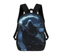 sinyumoney Sac À Dos Imprimé En 3D Pour Enfants 17inch Dark Wizard Holding Crescent Moon Sac De Voyage Léger Et Tendance Pour L'école Et Les Voyages Des Écoliers