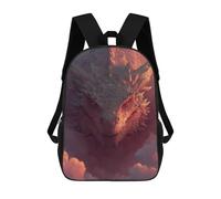 sinyumoney Sac À Dos Imprimé En 3D Pour Enfants 17inch Dragon Head in Clouds Sac De Voyage Léger Et Tendance Pour L'école Et Les Voyages Des Écoliers