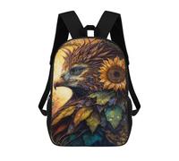 sinyumoney Sac À Dos Imprimé En 3D Pour Enfants 17inch Eagle Sunflower Fantasy Art Print Sac De Voyage Léger Et Tendance Pour L'école Et Les Voyages Des Écoliers