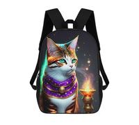 sinyumoney Sac À Dos Imprimé En 3D Pour Enfants 17inch Enchanted Egyptian Cat Statue Sac De Voyage Léger Et Tendance Pour L'école Et Les Voyages Des Écoliers