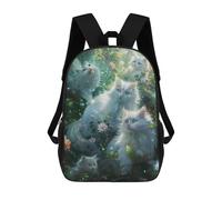sinyumoney Sac À Dos Imprimé En 3D Pour Enfants 17inch Enchanted Forest Cats-1 Sac De Voyage Léger Et Tendance Pour L'école Et Les Voyages Des Écoliers
