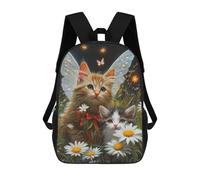 sinyumoney Sac À Dos Imprimé En 3D Pour Enfants 17inch Enchanted Garden Kittens Sac De Voyage Léger Et Tendance Pour L'école Et Les Voyages Des Écoliers