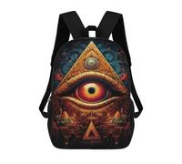 sinyumoney Sac À Dos Imprimé En 3D Pour Enfants 17inch Eye of Providence Poster Sac De Voyage Léger Et Tendance Pour L'école Et Les Voyages Des Écoliers