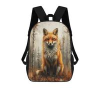 sinyumoney Sac À Dos Imprimé En 3D Pour Enfants 17inch Fox in Forest Painting Sac De Voyage Léger Et Tendance Pour L'école Et Les Voyages Des Écoliers