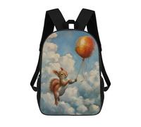 sinyumoney Sac À Dos Imprimé En 3D Pour Enfants 17inch Funny Squirrel Balloon Sac De Voyage Léger Et Tendance Pour L'école Et Les Voyages Des Écoliers