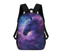 sinyumoney Sac À Dos Imprimé En 3D Pour Enfants 17inch Galactic Horse Portrait -1 Sac De Voyage Léger Et Tendance Pour L'école Et Les Voyages Des Écoliers