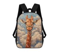 sinyumoney Sac À Dos Imprimé En 3D Pour Enfants 17inch Giraffe Portrait Clouds Sac De Voyage Léger Et Tendance Pour L'école Et Les Voyages Des Écoliers