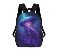 sinyumoney Sac À Dos Imprimé En 3D Pour Enfants 17inch Glowing Jellyfish Artwork Sac De Voyage Léger Et Tendance Pour L'école Et Les Voyages Des Écoliers