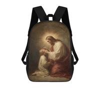 sinyumoney Sac À Dos Imprimé En 3D Pour Enfants 17inch Jesus Blessing Child Painting Sac De Voyage Léger Et Tendance Pour L'école Et Les Voyages Des Écoliers