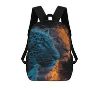 sinyumoney Sac À Dos Imprimé En 3D Pour Enfants 17inch Leopard Fire Water Energy Sac De Voyage Léger Et Tendance Pour L'école Et Les Voyages Des Écoliers