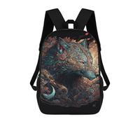 sinyumoney Sac À Dos Imprimé En 3D Pour Enfants 17inch Magical Forest Wolf Art Print Sac De Voyage Léger Et Tendance Pour L'école Et Les Voyages Des Écoliers