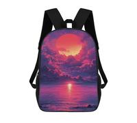 sinyumoney Sac À Dos Imprimé En 3D Pour Enfants 17inch Magical Sunset Ocean View Sac De Voyage Léger Et Tendance Pour L'école Et Les Voyages Des Écoliers