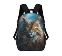 sinyumoney Sac À Dos Imprimé En 3D Pour Enfants 17inch Maine Coon Cat Portrait Sac De Voyage Léger Et Tendance Pour L'école Et Les Voyages Des Écoliers