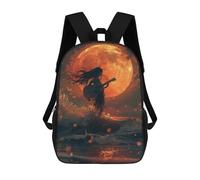 sinyumoney Sac À Dos Imprimé En 3D Pour Enfants 17inch Moonlit Ocean Guitarist Sac De Voyage Léger Et Tendance Pour L'école Et Les Voyages Des Écoliers