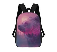 sinyumoney Sac À Dos Imprimé En 3D Pour Enfants 17inch Nature's Majesty Bear in Twilight Sac De Voyage Léger Et Tendance Pour L'école Et Les Voyages Des Écoliers