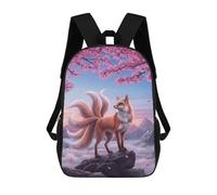 sinyumoney Sac À Dos Imprimé En 3D Pour Enfants 17inch Nine-tailed Fox Under Cherry Blossoms Sac De Voyage Léger Et Tendance Pour L'école Et Les Voyages Des Écoliers