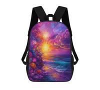 sinyumoney Sac À Dos Imprimé En 3D Pour Enfants 17inch Ocean Sunset Painting -1 Sac De Voyage Léger Et Tendance Pour L'école Et Les Voyages Des Écoliers