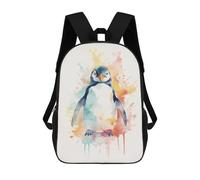 sinyumoney Sac À Dos Imprimé En 3D Pour Enfants 17inch Penguin Watercolor Sac De Voyage Léger Et Tendance Pour L'école Et Les Voyages Des Écoliers