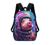 sinyumoney Sac À Dos Imprimé En 3D Pour Enfants 17inch Pig Astronaut Space Suit-11 Sac De Voyage Léger Et Tendance Pour L'école Et Les Voyages Des Écoliers