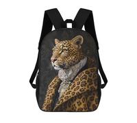 sinyumoney Sac À Dos Imprimé En 3D Pour Enfants 17inch Royal Leopard Portrait Sac De Voyage Léger Et Tendance Pour L'école Et Les Voyages Des Écoliers