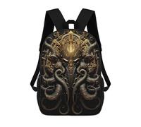 sinyumoney Sac À Dos Imprimé En 3D Pour Enfants 17inch Skull Throne of Cthulhu Sac De Voyage Léger Et Tendance Pour L'école Et Les Voyages Des Écoliers