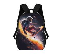 sinyumoney Sac À Dos Imprimé En 3D Pour Enfants 17inch Space Snowboarding Adventure Sac De Voyage Léger Et Tendance Pour L'école Et Les Voyages Des Écoliers