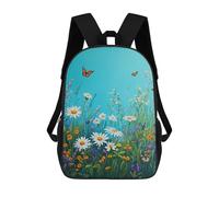 sinyumoney Sac À Dos Imprimé En 3D Pour Enfants 17inch Spring Flowers Butterfly Garden Sac De Voyage Léger Et Tendance Pour L'école Et Les Voyages Des Écoliers