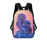 sinyumoney Sac À Dos Imprimé En 3D Pour Enfants 17inch Two Owls on A Branch Sac De Voyage Léger Et Tendance Pour L'école Et Les Voyages Des Écoliers