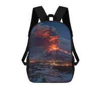 sinyumoney Sac À Dos Imprimé En 3D Pour Enfants 17inch Volcano Eruption in Winter Sac De Voyage Léger Et Tendance Pour L'école Et Les Voyages Des Écoliers
