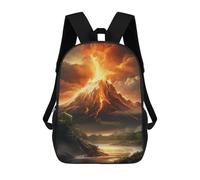 sinyumoney Sac À Dos Imprimé En 3D Pour Enfants 17inch Volcano Eruption Scene-4 Sac De Voyage Léger Et Tendance Pour L'école Et Les Voyages Des Écoliers
