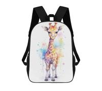 sinyumoney Sac À Dos Imprimé En 3D Pour Enfants 17inch Watercolor Baby Giraffe Sac De Voyage Léger Et Tendance Pour L'école Et Les Voyages Des Écoliers
