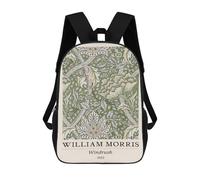 sinyumoney Sac À Dos Imprimé En 3D Pour Enfants 17inch William Morris Windrush Floral Green Sac De Voyage Léger Et Tendance Pour L'école Et Les Voyages Des Écoliers