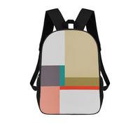 sinyumoney Sac À Dos Imprimé En 3D Pour Enfants Abstract And Geometric 7 Sacs À Dos De Jour, Cartable, Sac À Dos Tendance, Sacs À Dos Décontractés Pour Écoliers Et Écolières 17inch