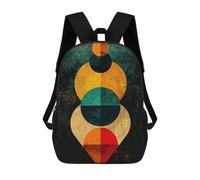 sinyumoney Sac À Dos Imprimé En 3D Pour Enfants Abstract Geometric Art, Sac À Dos Tendance Pour L'école, Les Voyages Et Les Loisirs, Grand Sac À Dos Pour Garçons Et Filles 17inch