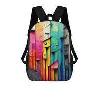 sinyumoney Sac À Dos Imprimé En 3D Pour Enfants Abstract Street Art III Sac D'école Léger Et Tendance Pour Les Voyages Et Les Études 17inch