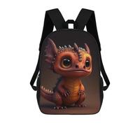 sinyumoney Sac À Dos Imprimé En 3D Pour Enfants Adorable Baby Dragon Artwork Sac D'école Léger Et Tendance Pour Les Voyages Et Les Études 17inch