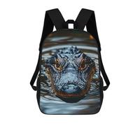 sinyumoney Sac À Dos Imprimé En 3D Pour Enfants Alligator in Water Close-Up, Sac À Dos Tendance Pour L'école, Les Voyages Et Les Loisirs 17inch, Grand Sac À Dos De Jour Pour Garçons Et Filles