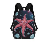 sinyumoney Sac À Dos Imprimé En 3D Pour Enfants Angry Starfish Monster in Space Sac À Dos Scolaire Grande Capacité Pour Les Voyages, Idéal Pour Les Garçons Du Primaire Et Du Collège 17inch