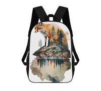 sinyumoney Sac À Dos Imprimé En 3D Pour Enfants Animal Fox Sacs À Dos De Jour, Cartable, Sac À Dos Tendance, Sacs À Dos Décontractés Pour Écoliers Et Écolières 17inch