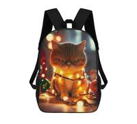 sinyumoney Sac À Dos Imprimé En 3D Pour Enfants Annoyed Christmas Cat, Sac À Dos Tendance Pour L'école, Les Voyages Et Les Loisirs, Grand Sac À Dos Pour Garçons Et Filles 17inch