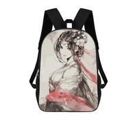 sinyumoney Sac À Dos Imprimé En 3D Pour Enfants Art Geisha Sac À Dos Scolaire Pour Garçons Et Filles, Sac D'école Primaire, Sac À Livres Pour Adolescents 17inch