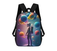 sinyumoney Sac À Dos Imprimé En 3D Pour Enfants Astronaut Floating with Balloons Sac D'école Léger Et Tendance Pour Les Voyages Et Les Études 17inch