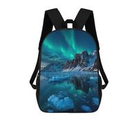 sinyumoney Sac À Dos Imprimé En 3D Pour Enfants Aurora Borealis Iceberg Landscape, Sac À Dos Tendance Pour L'école, Les Voyages Et Les Loisirs 17inch, Grand Sac À Dos De Jour Pour Garçons Et Filles