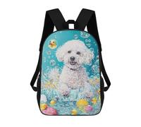 sinyumoney Sac À Dos Imprimé En 3D Pour Enfants Bichon Frise Dog, Sac À Dos Tendance Pour L'école, Les Voyages Et Les Loisirs, Grand Sac À Dos Pour Garçons Et Filles 17inch
