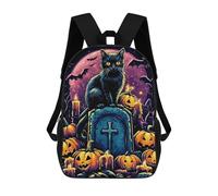 sinyumoney Sac À Dos Imprimé En 3D Pour Enfants Black Cat Halloween, Sac À Dos Tendance Pour L'école, Les Voyages Et Les Loisirs, Grand Sac À Dos Pour Garçons Et Filles 17inch