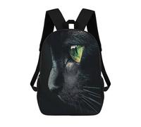sinyumoney Sac À Dos Imprimé En 3D Pour Enfants Black Cat With Green Eyes Sac À Dos Scolaire Pour Garçons Et Filles, Sac D'école Primaire, Sac À Livres Pour Adolescents 17inch