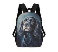 sinyumoney Sac À Dos Imprimé En 3D Pour Enfants Black Cocker Spaniel Portrait, Sac À Dos Tendance Pour L'école, Les Voyages Et Les Loisirs 17inch, Grand Sac À Dos De Jour Pour Garçons Et Filles