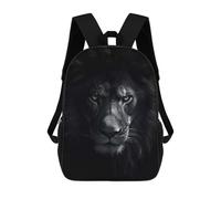 sinyumoney Sac À Dos Imprimé En 3D Pour Enfants Black Lion Angry King Sac D'école Léger Et Tendance Pour Les Voyages Et Les Études 17inch
